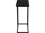 Household Essentials Jamestown 10.25"W x 17.75"D Laminate End Table, Black Oak/Black (8113-1)