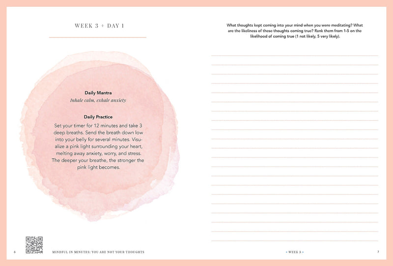 Quarto Mindful in Minutes: You Are Not Your Thoughts Guided Journal, 7.3" x 9.5", Multicolored, 160 pages (9780760385425)