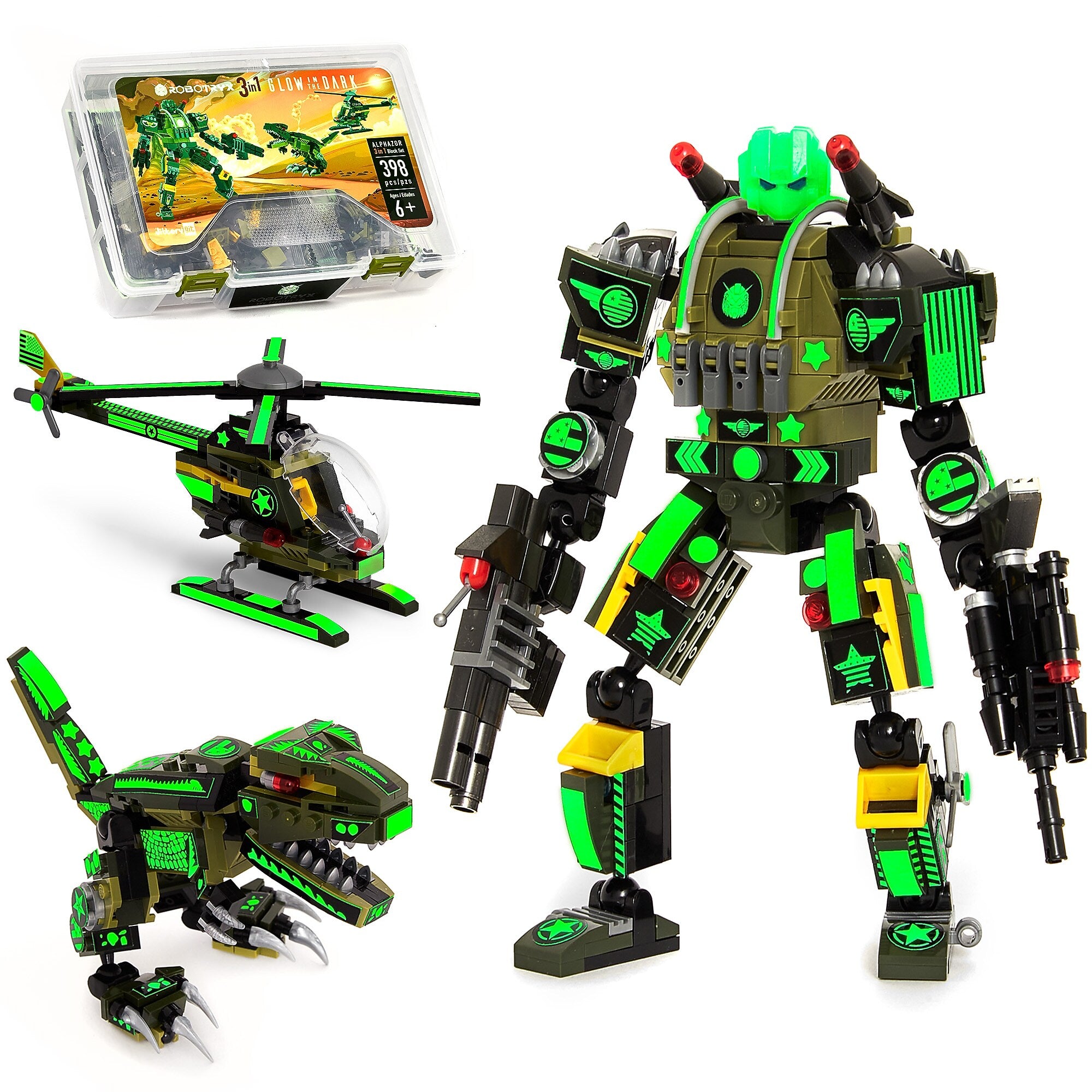 JITTERYGIT Robotryx Alphazor Army Robot Building Toy, 398 Pieces/Pack (ROBOTRYX-ALPHAZOR -ARMY)