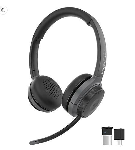 Morpheus 360 Advantage Stereo Wireless Headset with Detachable Boom Microphone, USB A Receiver, USB Type-C Adapter (HS6500SBT)