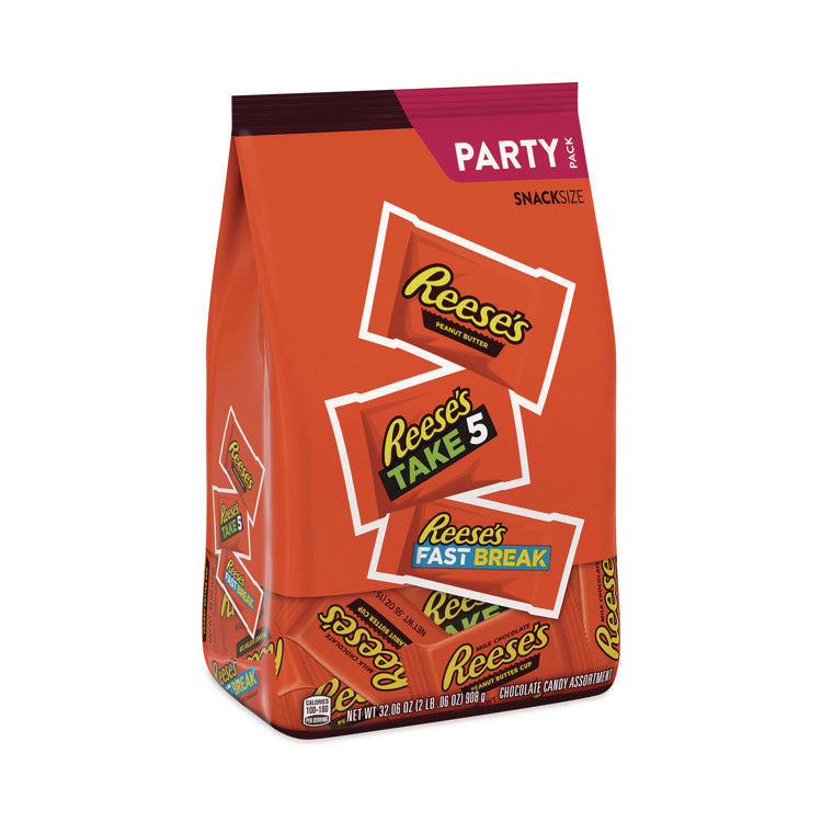 Milk Chocolate Peanut Butter Assortment Snack Size Candy, Individually Wrapped, 32.06 oz Bag