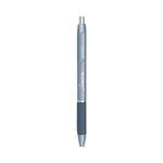 S-Gel Fashion Barrel Gel Pen, Retractable, Medium 0.7 mm, Black Ink, Frost Blue Barrel, 4/Pack
