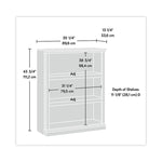 Select Collection Bookcase, Three-Shelf, 35.37w x 13.22d x 69.76h, Estate Black