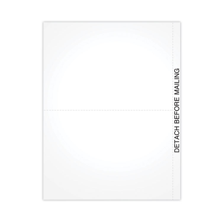 Blank Cut Sheets for 1099 Tax Forms, 2-Up Style, 8.5 x 11, White, 50/Pack
