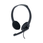 70721 Binaural Over The Head Headset with Microphone, Black