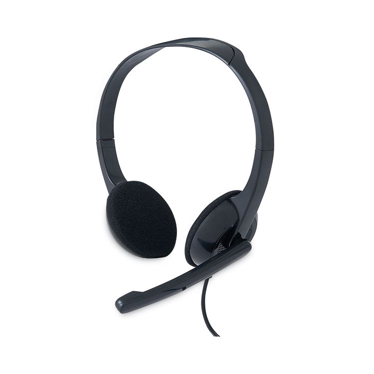 70721 Binaural Over The Head Headset with Microphone, Black