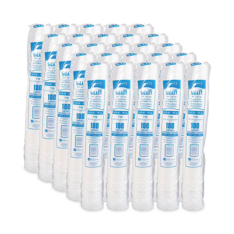 Galaxy Translucent Cups, 10 oz, Plastic, 100/Pack