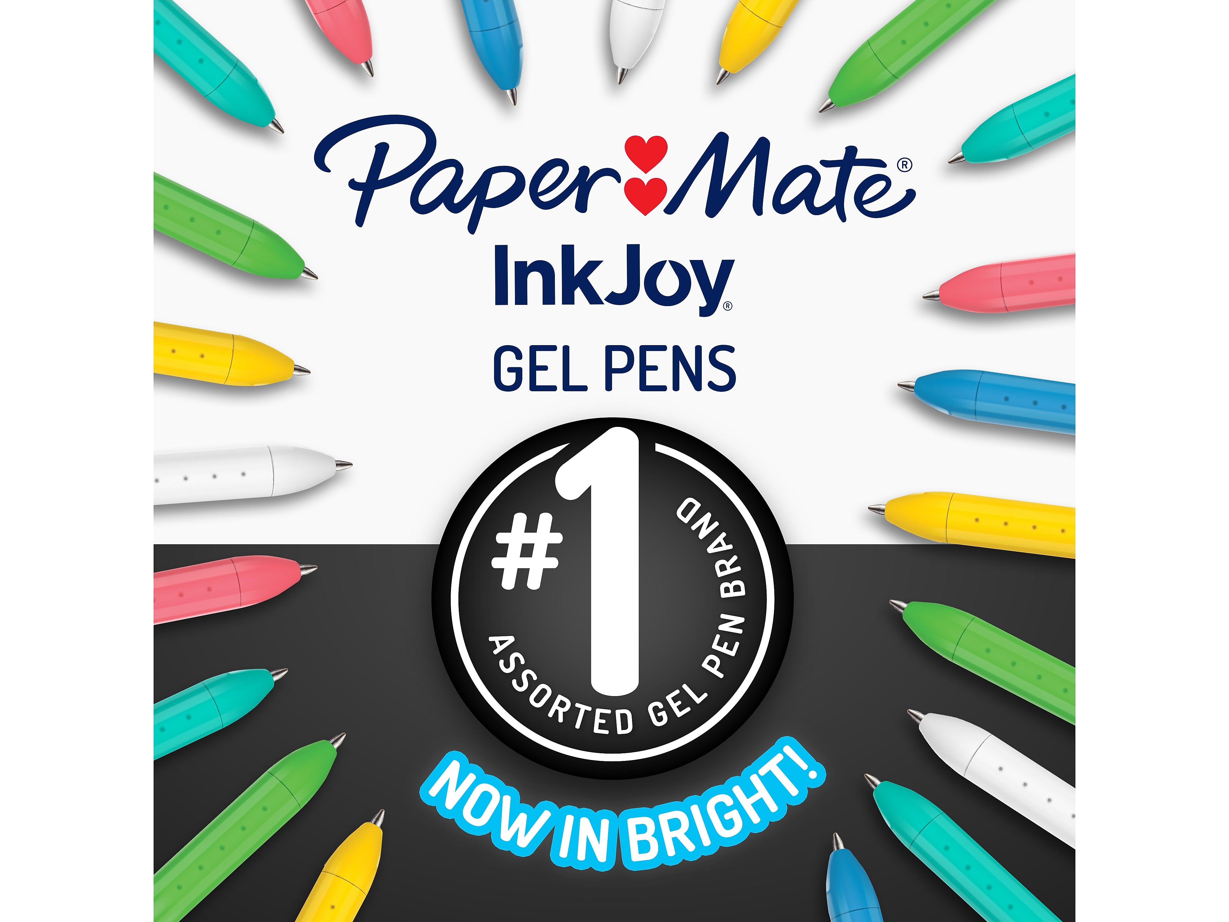 Paper Mate InkJoy Retractable Gel Pen, Medium Point, 0.7mm, Assorted Colors, 6/Pack (2173765)