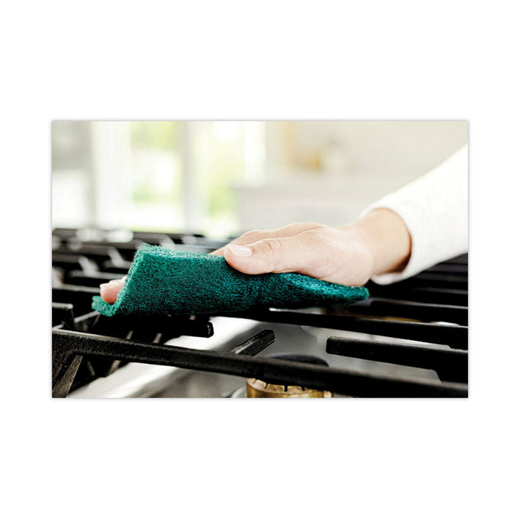 Heavy-Duty Scouring Pad, 3.8 X 6, Green, 5/carton