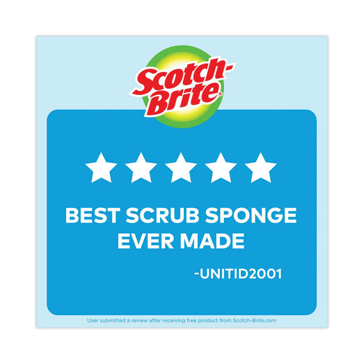 Non-Scratch Multi-Purpose Scrub Sponge, 4.4 X 2.6, 0.8" Thick, Blue, 9/pack