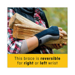 Adjustable Reversible Splint Wrist Brace, Fits Wrists 5.5" to 8.5", Black