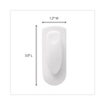 Spring Hook, Plastic, White, 0.25 lb Capacity, 1 Hook and 2 Strips/Pack