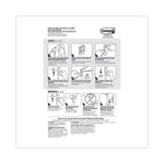 Spring Hook, Plastic, White, 0.25 lb Capacity, 1 Hook and 2 Strips/Pack