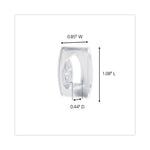 Clear Hooks and Strips, Mini, Plastic, 0.5 lb Capacity, 18 Hooks and 24 Strips/Pack