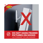 Clear Hooks and Strips, Mini, Plastic, 0.5 lb Capacity, 6 Hooks and 8 Strips/Pack