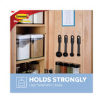 Clear Hooks and Strips, Small, Plastic/Metal, 0.5 lb Capacity, 40 Hooks and 48 Strips/Pack
