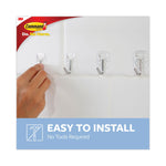 Clear Hooks and Strips, Small, Plastic/Metal, 0.5 lb Capacity, 40 Hooks and 48 Strips/Pack