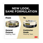 Commercial-Grade Masking Tape For Production Painting, 3" Core, 1.88" X 60 Yds, Natural