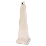 GroundsKeeper Cigarette Waste Collector, Pyramid, 1 gal, 12.25 x 39.75, Beige
