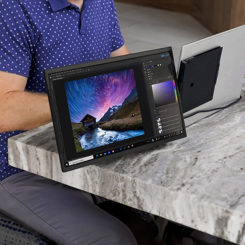 SideTrak Swivel 15.6" 60 Hz Attachable Portable Monitor, Black (LTTL151)