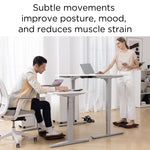 Union & Scale™ 55"W Electric Rectangular Adjustable Standing Desk with Micro Movements, White (UN62092)
