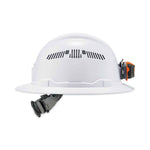 Skullerz 8973LED Class C Hard Hat Full Brim with LED Light, White
