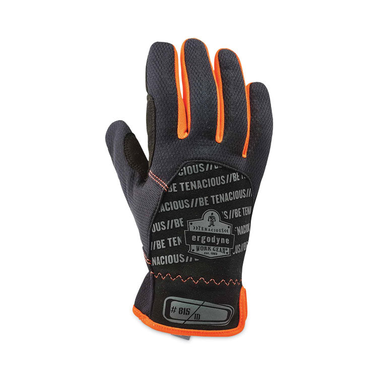 ProFlex 815 QuickCuff Mechanics Gloves, 9" Long, Large, Black, Pair