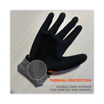 ProFlex 7551 ANSI A5 Coated Waterproof CR Gloves, EN388: 4X43E, 10.5" Long, Large, Orange, Pair