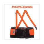 ProFlex 100HV Economy Hi-Vis Spandex Back Support Brace, 3X-Large, 46" to 52" Waist, Black/Orange