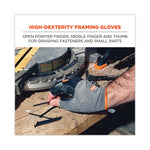 ProFlex 720 Heavy-Duty Framing Gloves, 9" Long, XX-Large, Gray, Pair