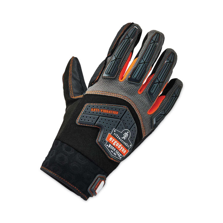 ProFlex 9015F(x) Certified Anti-Vibration Gloves with Dorsal Protection, EN388: 2121X, Small, Black, Pair