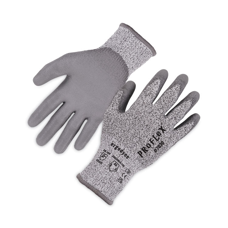 ProFlex 7030 ANSI A3 PU Coated CR Gloves, EN388: 4X42C, 9" Long, XX-Large, Gray, Pair