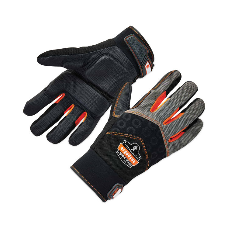 ProFlex 9001 Full-Finger Impact Gloves, EN388: 1121X, Large, Black, Pair