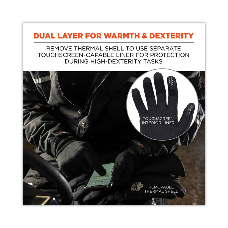 ProFlex 825WP Thermal Waterproof Winter Work Gloves, XX-Large, Black, Pair