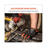 ProFlex 815 QuickCuff Mechanics Gloves, 9" Long, Medium, Black, Pair