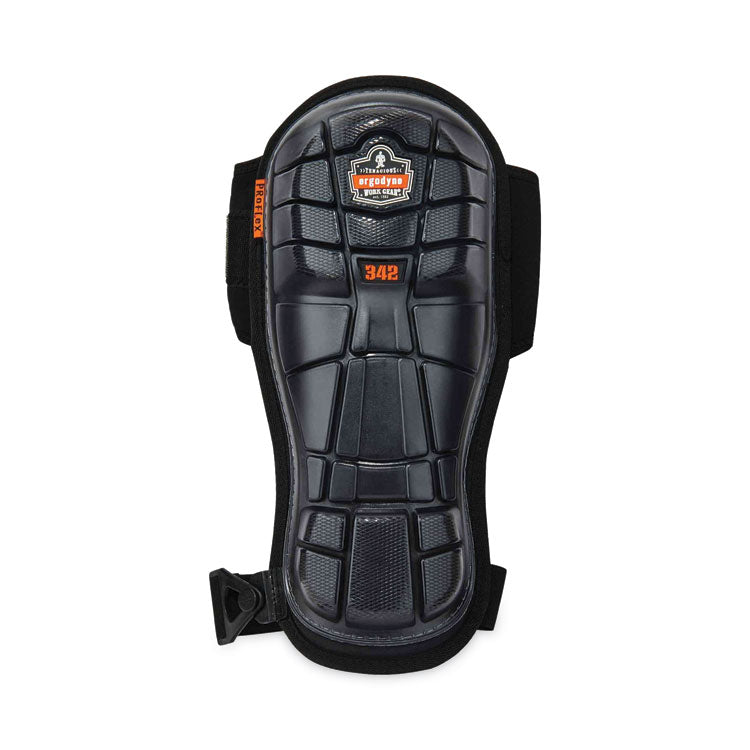 ProFlex 342 Injected Gel Knee Pads, Extra Long Cap, Hook and Loop Closure, One Size Fits Most, Black, Pair
