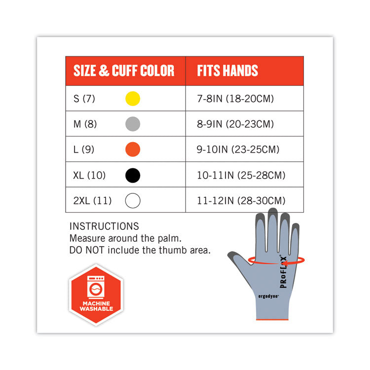 ProFlex 7025 ANSI A2 PU Coated CR Gloves, EN388: 2X42B, 9" Long, X-Large, Blue, Pair