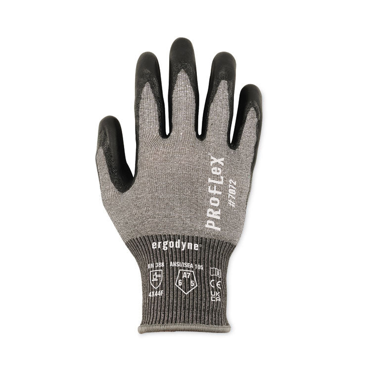 ProFlex 7072 ANSI A7 Nitrile-Coated CR Gloves, EN388: 4X44F, 9" Long, X-Large, Gray, Pair