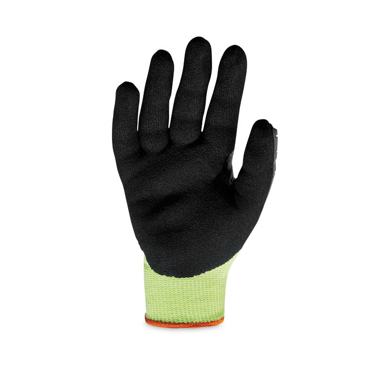 ProFlex 7141 ANSI A4 DIR Nitrile-Coated CR Gloves, EN388: 4X42DP, 9" Long, Large, Lime, Pair