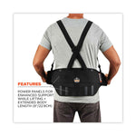 ProFlex 1600 Standard Elastic Back Support Brace, Large, 34" to 38" Waist, Black