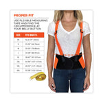 ProFlex 100HV Economy Hi-Vis Spandex Back Support Brace, Medium, 30" to 34" Waist, Black/Orange