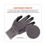 ProFlex 7000 Nitrile-Coated Gloves Microfoam Palm, EN388: 4121A, 9" Long, Medium, Gray, 12 Pairs