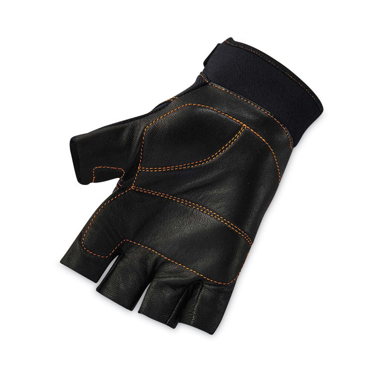 ProFlex 901 Half-Finger Leather Impact Gloves, EN388: 3122X, Small, Black, Pair