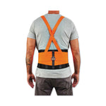 ProFlex 100HV Economy Hi-Vis Spandex Back Support Brace, 3X-Large, 46" to 52" Waist, Black/Orange