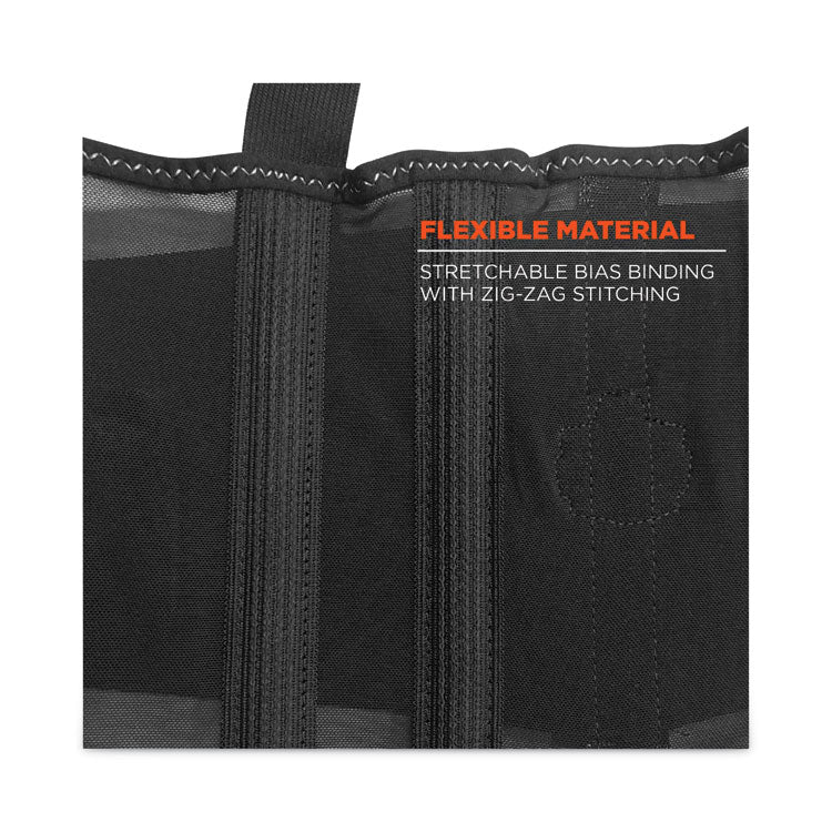 ProFlex 100HV Economy Hi-Vis Spandex Back Support Brace, 4X-Large, 52" to 58" Waist, Black/Orange