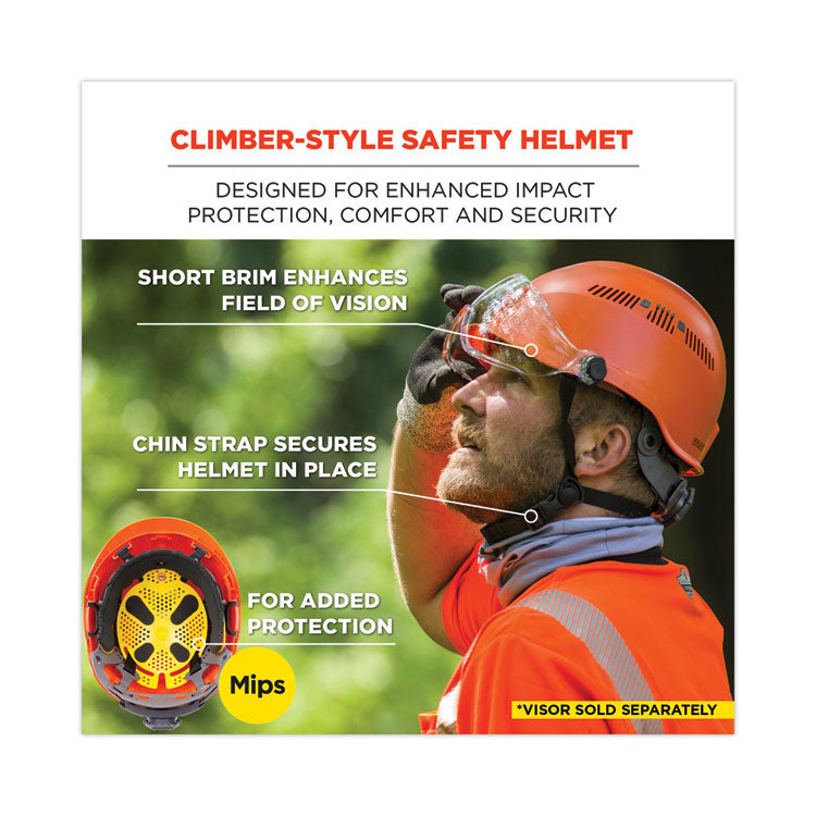 Skullerz 8975-MIPS Class C Safety Helmet with MIPS Elevate Ratchet Suspension, Orange