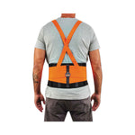 ProFlex 100HV Economy Hi-Vis Spandex Back Support Brace, 4X-Large, 52" to 58" Waist, Black/Orange