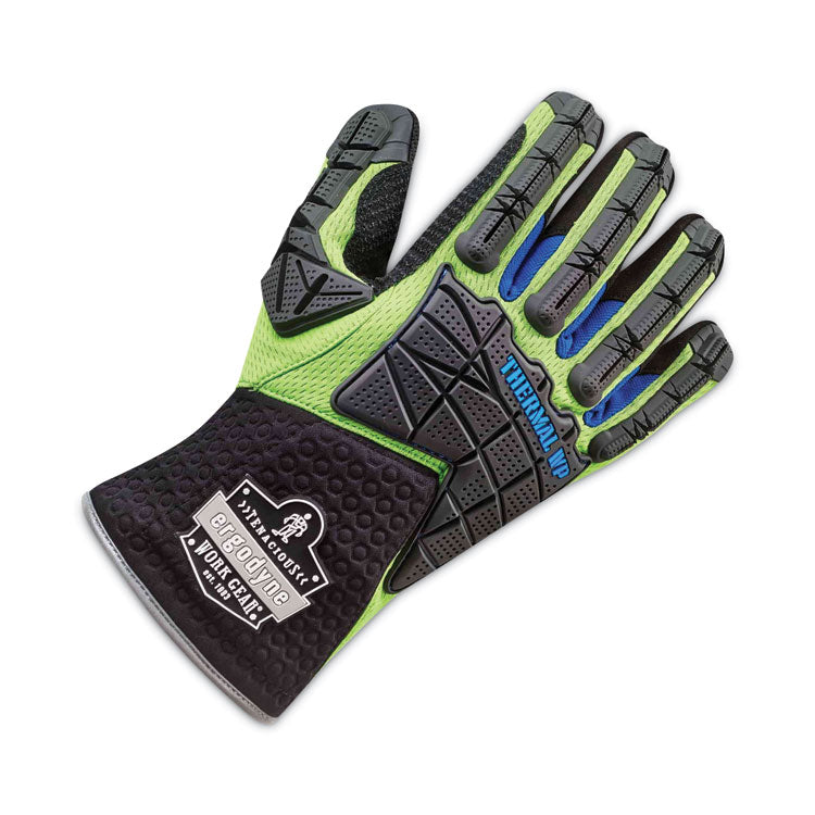 ProFlex 925WP Performance Dorsal Impact-Reducing Thermal Waterproof Gloves, EN388: 3323XP, Medium, Black/Lime, Pair