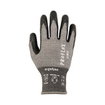 ProFlex 7072 ANSI A7 Nitrile-Coated CR Gloves, EN388: 4X44F, 9" Long, Small, Gray, Pair