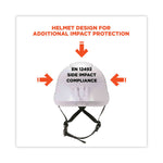 Skullerz 8974V Class E Safety Helmet with 8991 Visor Kit, Smoke Lens, 6-Point Ratchet Suspension, White